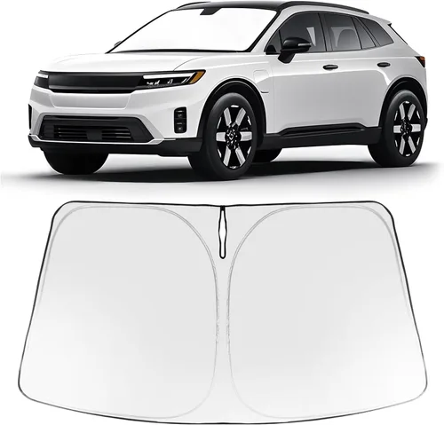 Vista 106 de Proadsy Parasol para parabrisas Rivian R1S 2022-2025 2026 de 4 capas plegable, protector de parasol frontal que bloquea los rayos UV, mantiene
