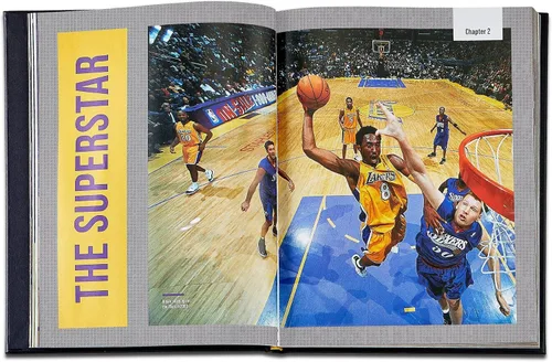 Vista 3 de Graphic Image Kobe Bryant: A Tribute to A Basketball Legend - Fotografías y cobertura escrita, encuadernado a mano en tapa dura de cuero negro