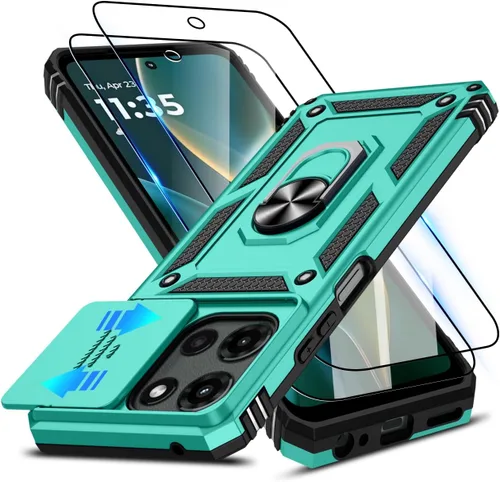 Vista 89 de ATUMP for Moto G-Play-2024 Case with Camera Lens Cover & HD Screen Protector(2 Pcs), [10FT Military Grade Drop Protection] Magnetic Ring Holder