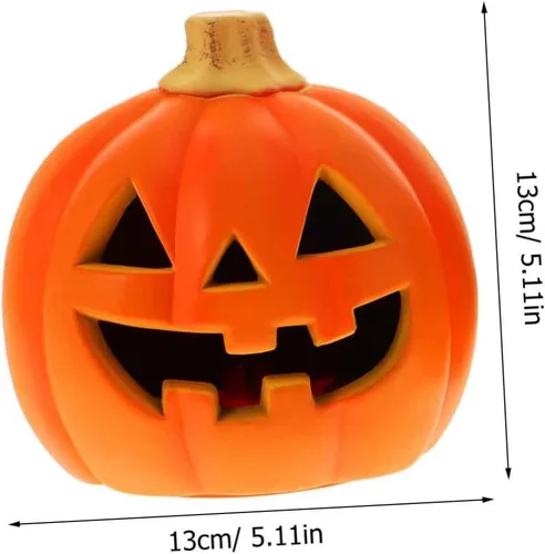 Vista 2 de DOITOOL 2 piezas de Halloween Jack-o-Lantern para decoración de puerta de Halloween, decoración de Halloween, decoración de faroles al aire libre