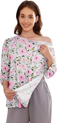 Vista 17 de Camisetas Deyeek para Mujeres Después de Cirugía de Hombro Desmontables Mangas 3/4 Tops para Después de Cirugía de Manguito Rotador Ropa Adaptativa
