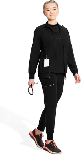 Vista 68 de Infinity by Cherokee 2391A - Chaquetas médicas con cremallera frontal para mujer, tela elástica en 4 direcciones