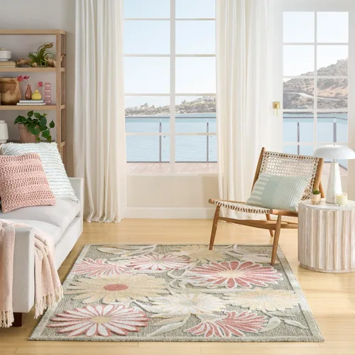 Vista 13 de Nourison Home Aloha - Alfombra beige de 2 pies 3 pulgadas x 12 pies, fácil de limpiar, no se desprende, para dormitorio, sala de estar, comedor