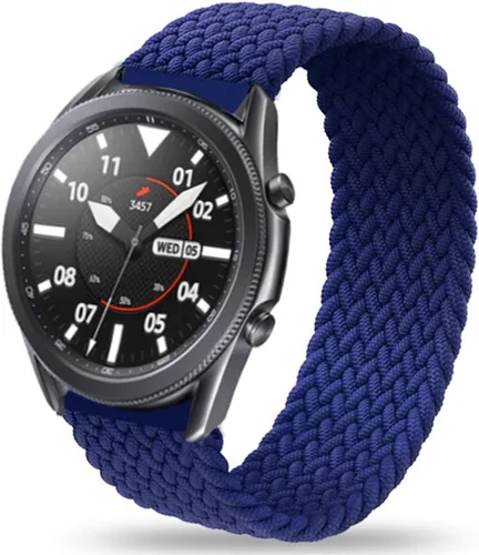 Vista 9 de Minggo Correa trenzada compatible con Samsung Galaxy Watch3 de 1.772 pulgadas, correa de repuesto elástica tejida compatible con Gear S3 Negro