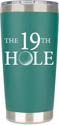 Vista 7 de Regalos para golfistas El hoyo 19 Vaso de viaje de acero inoxidable con 2 tapas pajitas caja de regalo y tarjeta Único padre divertido relleno