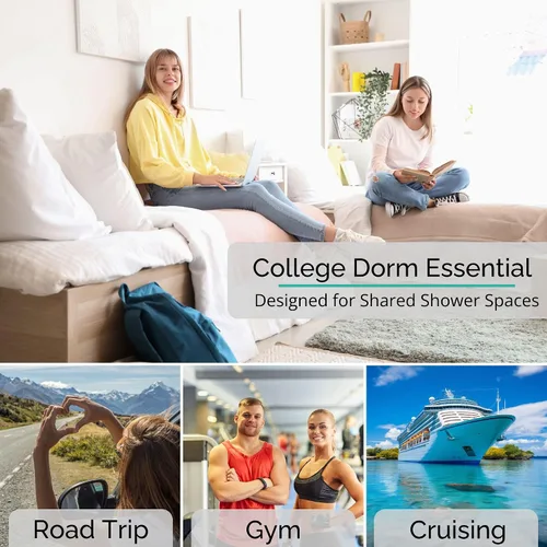 Vista 7 de TERRA HOME Bolsa portátil XL para ducha, artículos esenciales para la habitación del dormitorio universitario para hombres, mujeres, estudiantes