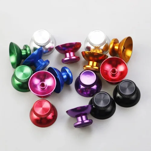 Vista 3 de 2pcs Metal Analog Grips Stick Thumbsticks para PS5 Controlador Aleación de aluminio Metal Joysticks (azul)