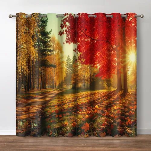 Vista 9 de Jekeno Cortinas opacas con palmeras oceánicas, playa, cielo, sol, decoración de paisaje marino para dormitorio, sala de estar, cortinas de ventana