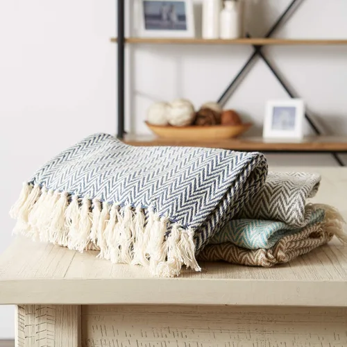 Vista 6 de DII Woven Basic - Camino de mesa Chevron de la colección de mesa, 15 x 72 pulgadas, gris
