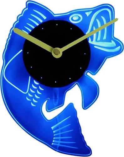 Vista 2 de ADVPRO cnc2049-b - Reloj de pared con luz LED de noche