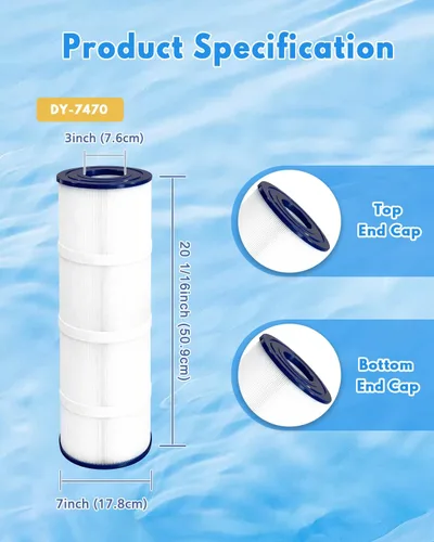 Vista 2 de Cartuchos de filtro de piscina CCP320 de 320 pies cuadrados, compatibles con PCC80, PCC80-PAK4, C-7470, FC-1976, 178580, R173573, 817-0081, 4 x 80