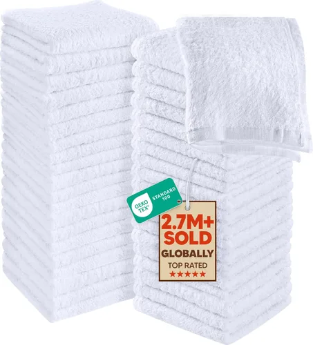 Vista 16 de Utopia Towels Juego de 12 paños de algodón – 100% algodón hilado en anillo, paños de franela de alta calidad, altamente absorbentes y suaves al