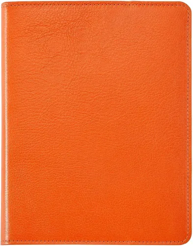 Vista 2 de Graphic Image Wire-O-Notebook, piel de cabra, 9 pulgadas, naranja (JS9MRBLGTIORG)