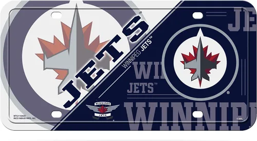 Vista 14 de Rico Industries NHL Hockey Split Metal Auto Tag 6" x 12" - Great for Truck/Car/SUV