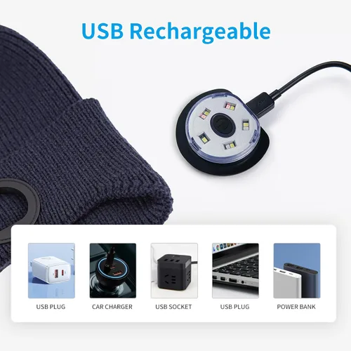 Vista 43 de Gorro Bluetooth con auriculares ligeros e inalámbricos, micrófono integrado y altavoces estéreo mejorados con música