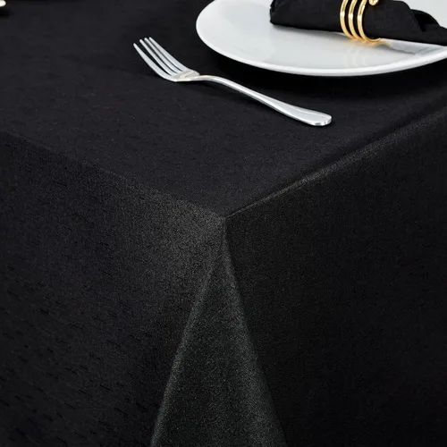 Vista 2 de Mebakuk Mantel Rectangular de Lino Estilo Granja, Impermeable, Anti-encogimiento, Suave y Resistente a las Arrugas, Cubierta de Mesa Decorativa