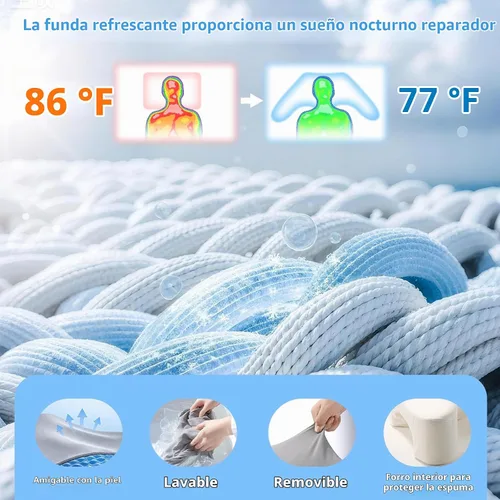Vista 5 de Almohada para dormir de lado para aliviar el dolor de hombro, almohada