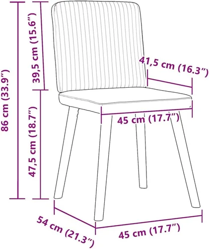 Vista 9 de Modern Dining Chairs 2-Piece Set Black Fabric Upholstered Kitchen Chairs with Metal Frame and Foam Padding for Dining Room Living Room Farmhouse