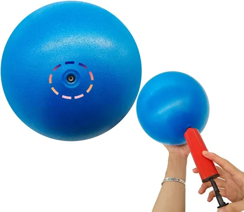 Vista 6 de Mini pelota de yoga de ejercicio de pilates, pelota de yoga inflable pequeña de 6 pulgadas, equipo de entrenamiento básico y terapia física