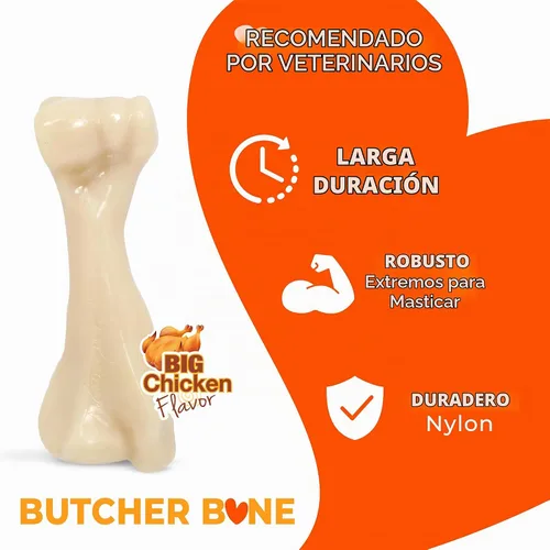 Vista 4 de Nylabone Power Chew - Juguete masticable de hueso de carnicero para perro Hueso de nudillo