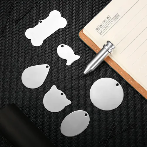 Vista 2 de Zhehao Herramienta de grabado con punta de grabado, herramienta de grabado con 6 piezas de metal surtido de estampación en blanco compatible