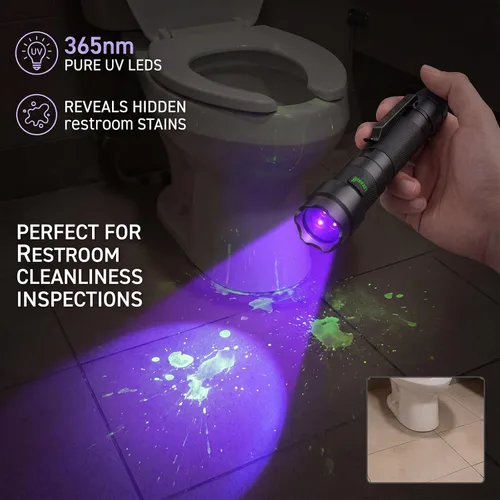 Vista 5 de ULTRAFIRE Linterna UV recargable de 365nm para resina que cura la luz UV