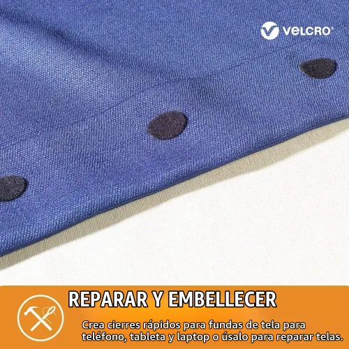 Vista 4 de VELCRO Brand para telas Cinta adhesiva de tela permanente con parte posterior pegajosa para alteraciones y dobladillo Desenganchar y pegar - Sin