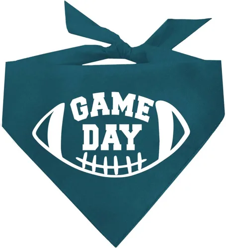 Vista 16 de Game Day - Bandana de fútbol para perro (negro, XS 323)