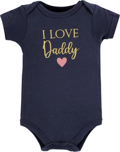 Vista 424 de Hudson Baby baby-girls Cotton Bodysuits 3-pack