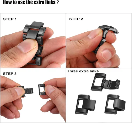 Vista 7 de Correas de repuesto de metal con diamantes de imitación brillantes de circonita cúbica para Apple Watch de 1.496 pulgadas, 1.575 pulgadas, 1.614
