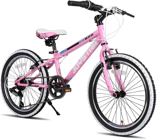 Vista 18 de JOYSTAR Lubbock 20 24 Inch Kids Bike for Boys & Girls Ages 7-12 Years Hardtail Mountain Bike for Kids with 1-Speed/7-Speed Drivetrain, White Wall