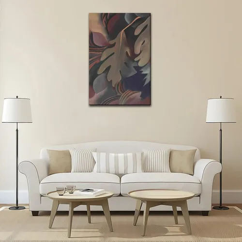 Vista 4 de Georgia O'Keeffe - Póster de hojas bajo el agua, pintura decorativa, lienzo, arte de pared, para sala de estar, dormitorio, 16 x 24 pulgadas