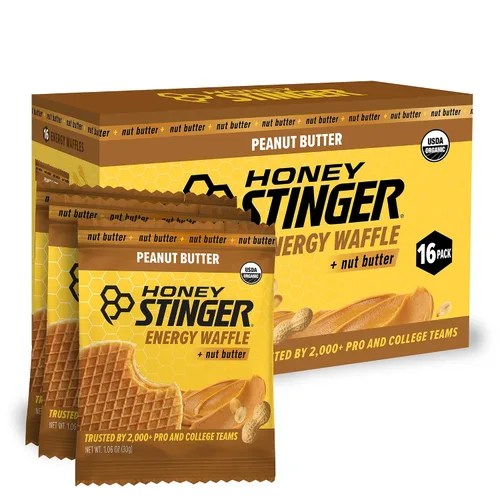 Vista 19 de Honey Stinger Gofle de arce de mantequilla de almendra orgánica, estroopwafel energético para ejercicio, resistencia y rendimiento, nutrición