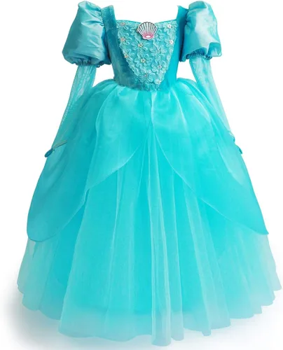 Vista 6 de Disfraz de princesa Cenicienta para niñas vestido de fiesta de cumpleaños Halloween