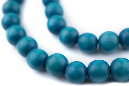 Vista 257 de TheBeadChest: cuentas de madera redondas naturales de 0.315 pulgadas, cuentas de madera sueltas espaciadoras para fabricar joyas, 4 tamaños