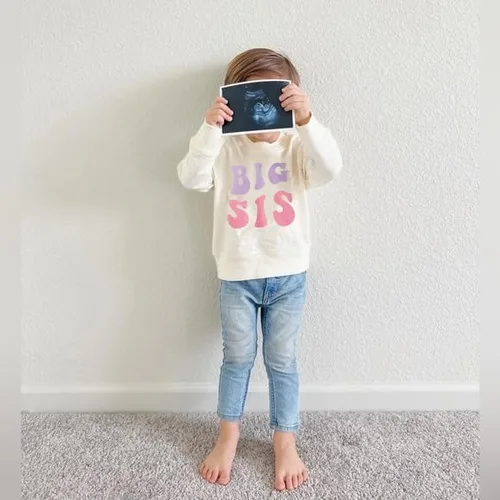 Vista 2 de Big BrotherSister Little BrotherSister Matching Outfits Infant Toddler Baby Girl Boy Sweatshirt RomperShirt Top