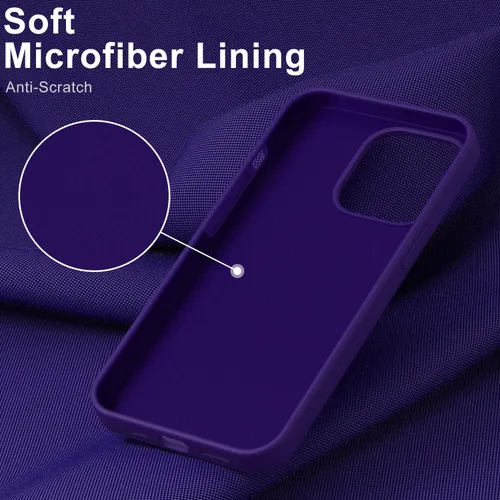 Vista 4 de DEENAKIN Funda compatible con iPhone 14 Pro Max con protector de pantalla, funda de goma de silicona suave para mujeres, niñas, mujeres y niñas