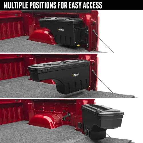 Vista 2 de UNDERCOVER SwingCase - Caja de almacenamiento para caja de camioneta SC400P, SC400D Se adapta al juego de conductor y pasajero Toyota Tundra