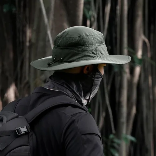 Vista 6 de Duakrs - Sombrero unisex de ala ancha, para exteriores, UPF 50+, impermeable, Boonie para verano, protección UV