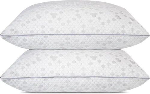 Vista 10 de HIMOON Almohadas de cama para dormir paquete de 4, juego de almohadas refrescantes de tamaño estándar de 4, funda de microfibra de alta gama