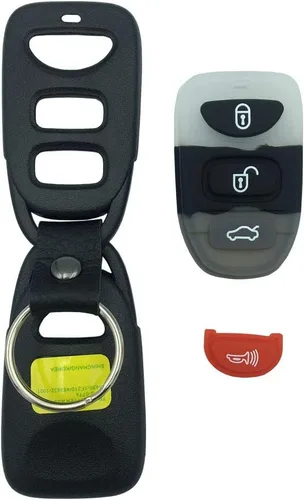 Vista 5 de Funda para llave remota de entrada sin llave con carcasa de llave de 4 botones para Hyundai Elantra Sonata sin chips sin soporte de batería