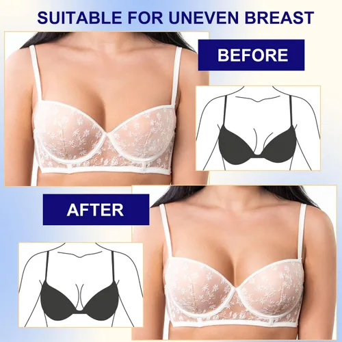 Vista 5 de Sujetador de silicona con relleno para levantar los senos copas de brasier adhesivas transpirables para mujer 1 par 3 pares M
