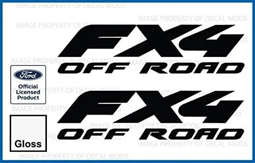 Vista 3 de FX4 Offroad - Adhesivos troquelados para Ford F250 F350 Super Duty (1997-2010), juego de 2 unidades, color negro brillante