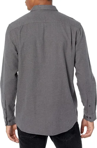 Vista 3 de Tienda Essentials - Camisa de franela de manga larga con ajuste regular y dos bolsillos para hombre