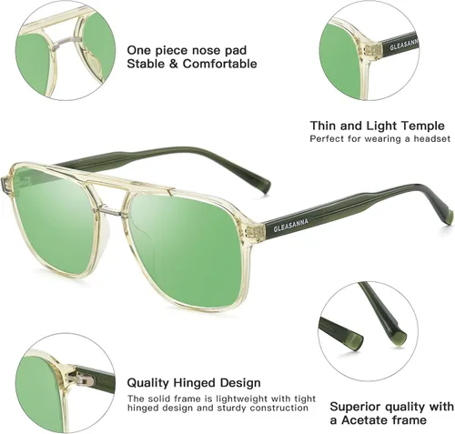 Vista 3 de Sleep Glasses for 99.9% Blue Light Glasses Dual AR Coatings Green Lens for Computer Gaming Reduce Eyestrain