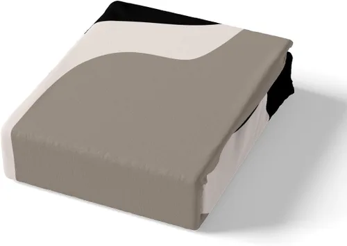 Vista 6 de Erosebridal Funda de edredón a rayas color negro y beige, funda de edredón bohemia moderna geométrica abstracta para mujeres, hombres y adultos