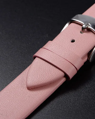 Vista 4 de uxcell Correa de cuero genuino de varios tamaños, correa de reloj de cuero fina y elegante plana para hombres y mujeres