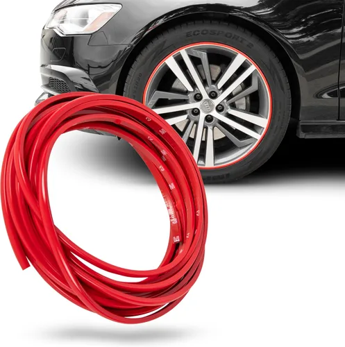 Vista 7 de True Line Automotive Protector de llanta para ruedas de coche (negro brillante), protector de rueda en forma de L, cinta adhesiva 3M
