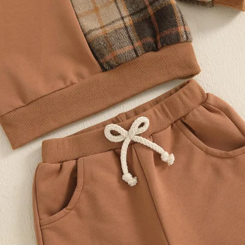 Vista 68 de Conjunto de sudadera de manga larga con cuello redondo y pantalones deportivos para bebés, ropa de invierno para bebé