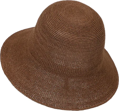 Vista 10 de Sombrero de sol para mujer, hecho a mano, plegable, de paja, sombrero de pescador, gorra de viaje de Caqui